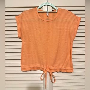 Orange Knit Blouse